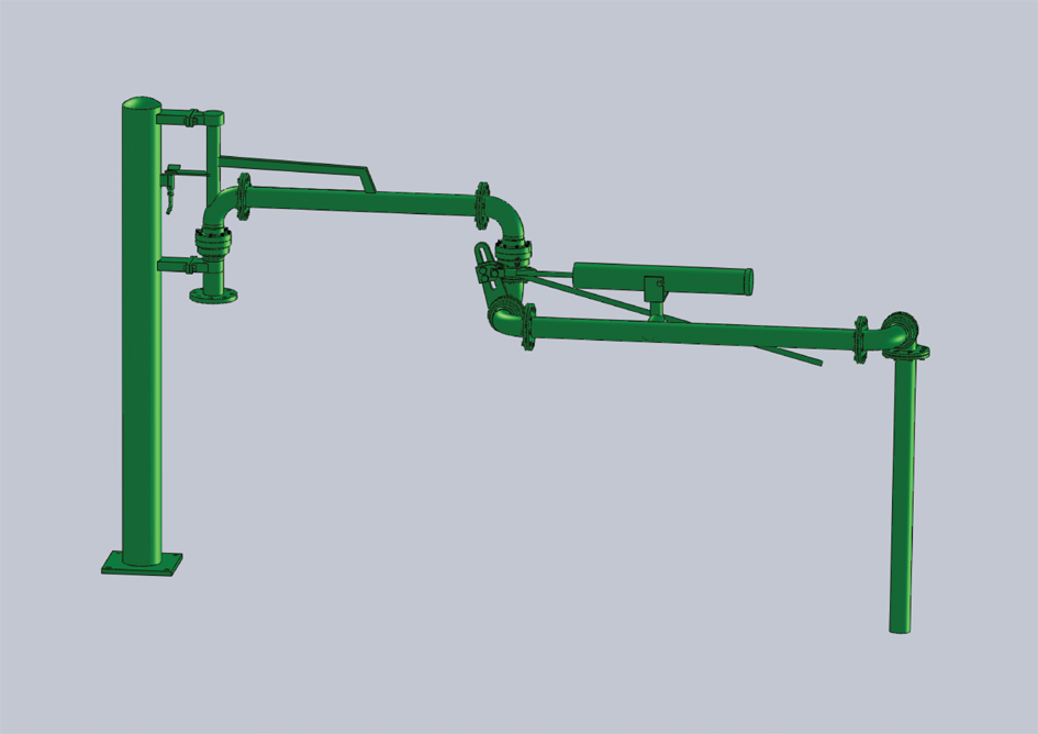 山東東營(yíng)客戶定制采購(gòu)的一批AL1402襯四氟頂部裝車鶴管已通過(guò)物流發(fā)往使用現(xiàn)場(chǎng)(1)